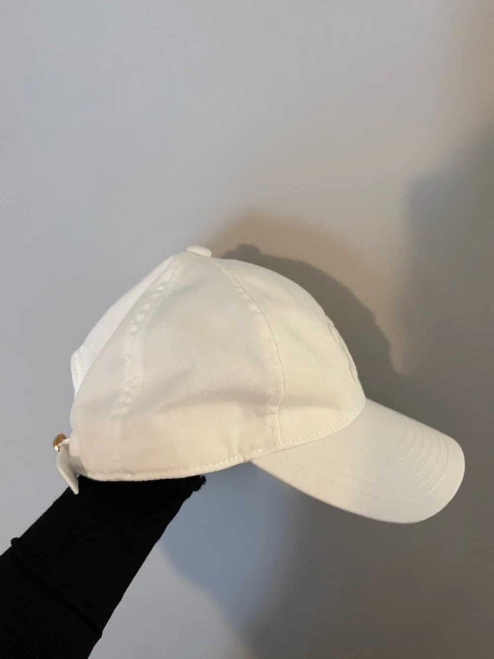Celine White Embroidered Triomphe Baseball Cap size M- worn once- authentic